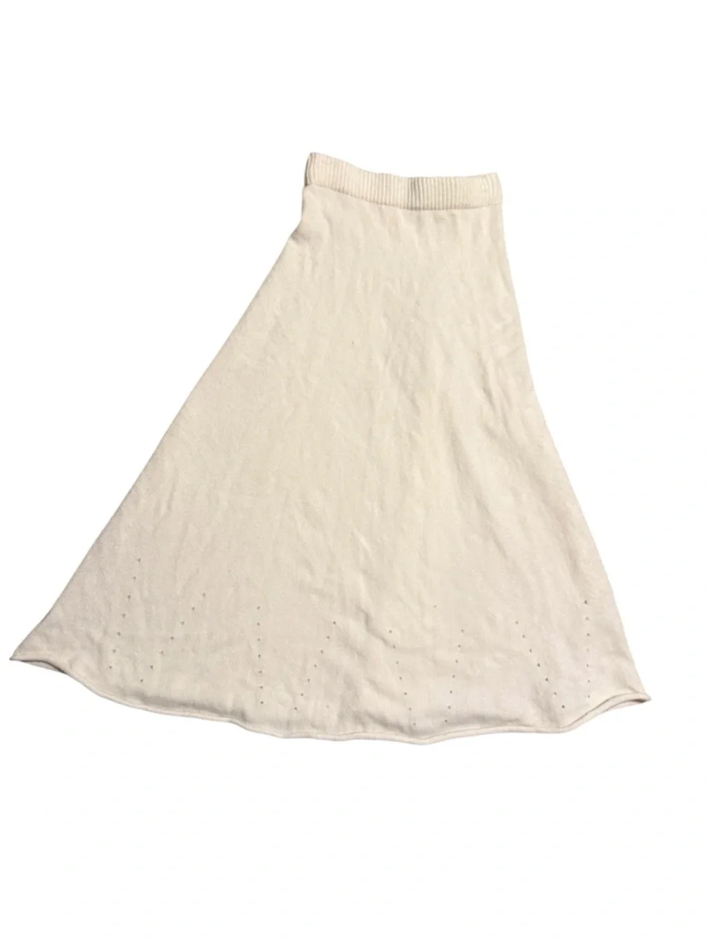 Commense Cream A-Line Knit Skirt